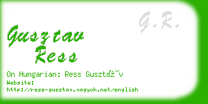 gusztav ress business card